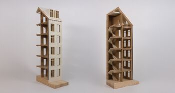 Image may contain: Wood, Scale model, Hardwood, Shelving, Plank.