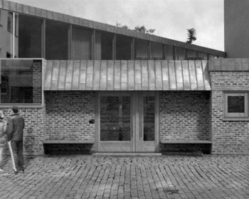 Image may contain: Wall, Composite material, Monochrome photography, Brickwork, Brick.