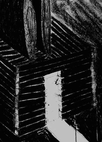 Image may contain: Monochrome photography, Black and white, Monochrome, Sketch.