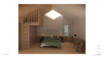 Image may contain: Bedroom, Interior design, Wood, Floor, Flooring.
