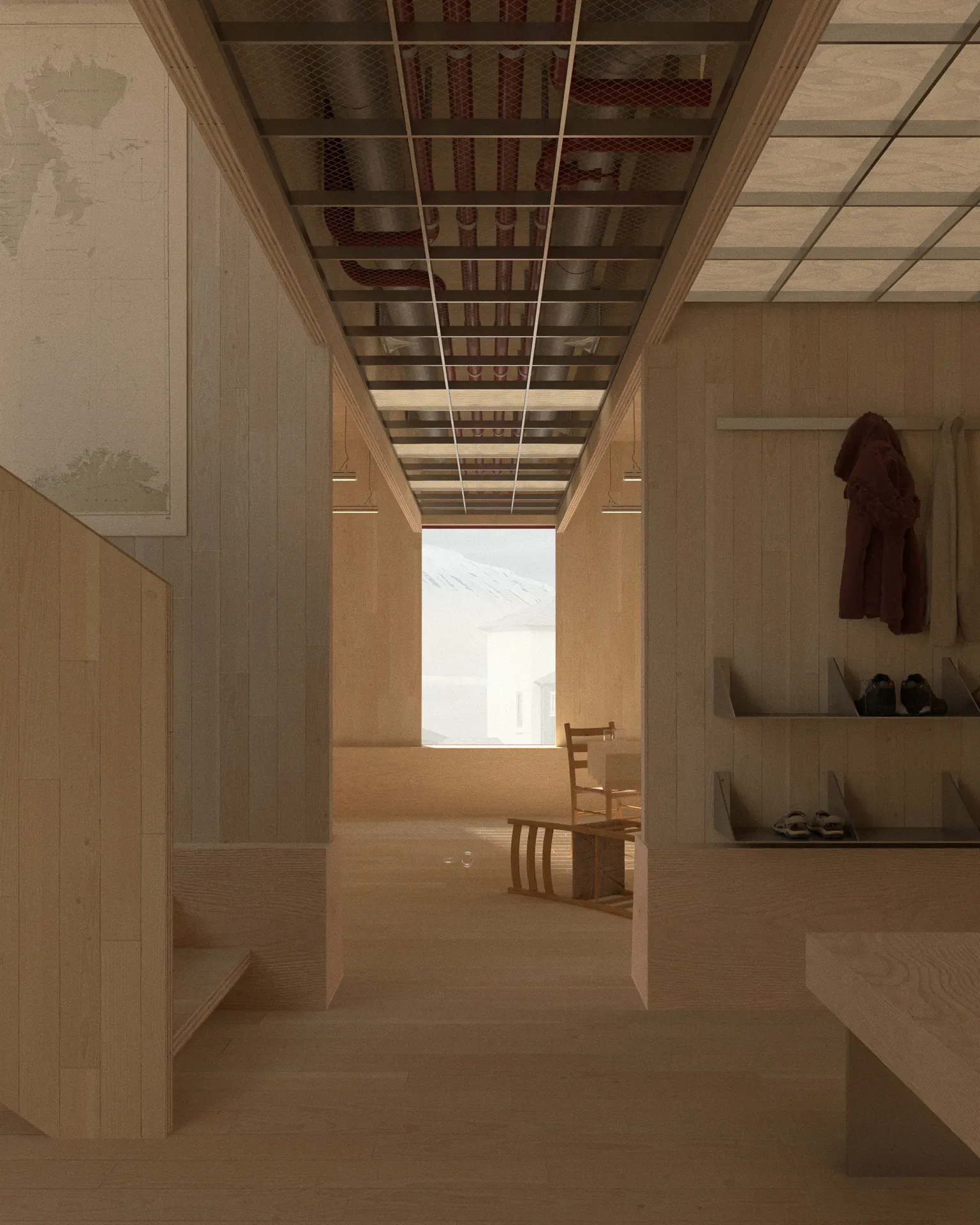 Image may contain: Wood, Flooring, Floor, Architecture, Brown.