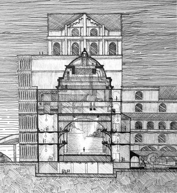 Image may contain: Dome, Byzantine architecture, Classical architecture, Symmetry.