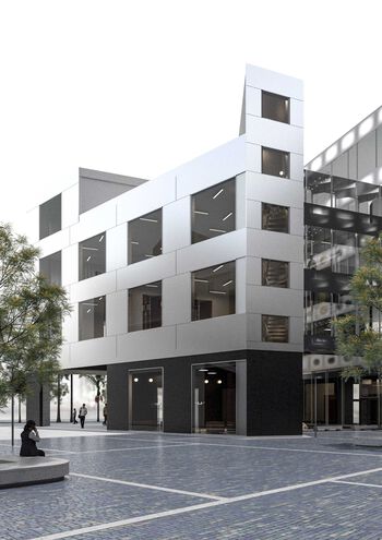 Image may contain: Facade, Architecture, Metropolitan area, Commercial building, Urban design.
