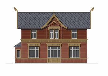 Image may contain: Building, Wall, Window, Wood, Roof.