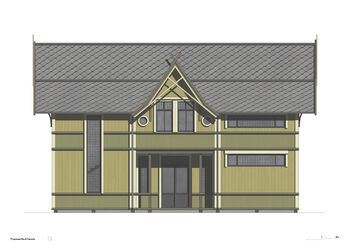 Image may contain: Wood, Architecture, Siding, Roof, Home.