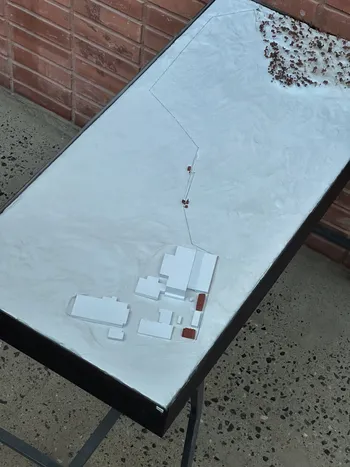 Image may contain: Table, Furniture, Composite material, Grey, Silver.