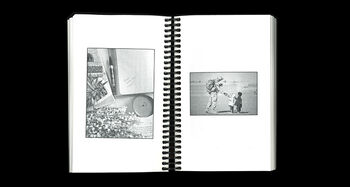 Image may contain: Notebook, Paper, Monochrome photography, Ring binder, Paper Product.