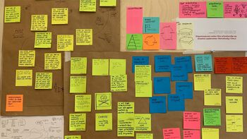 Image may contain: Post-it Note, Yellow, Paper, Paper Product, Handwriting.