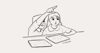 Image may contain: Finger, Line art, Elbow, Drawing, Happiness.