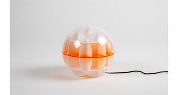 Image may contain: Orange, Lighting, Lampshade, Lantern, Sphere.
