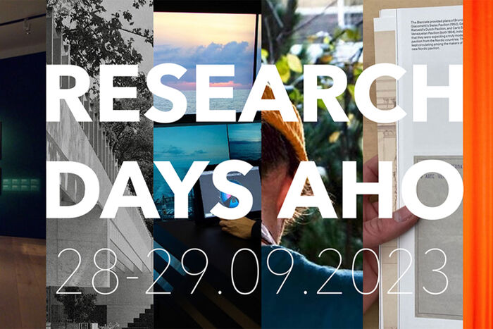 Digital poster om research days på AHO.