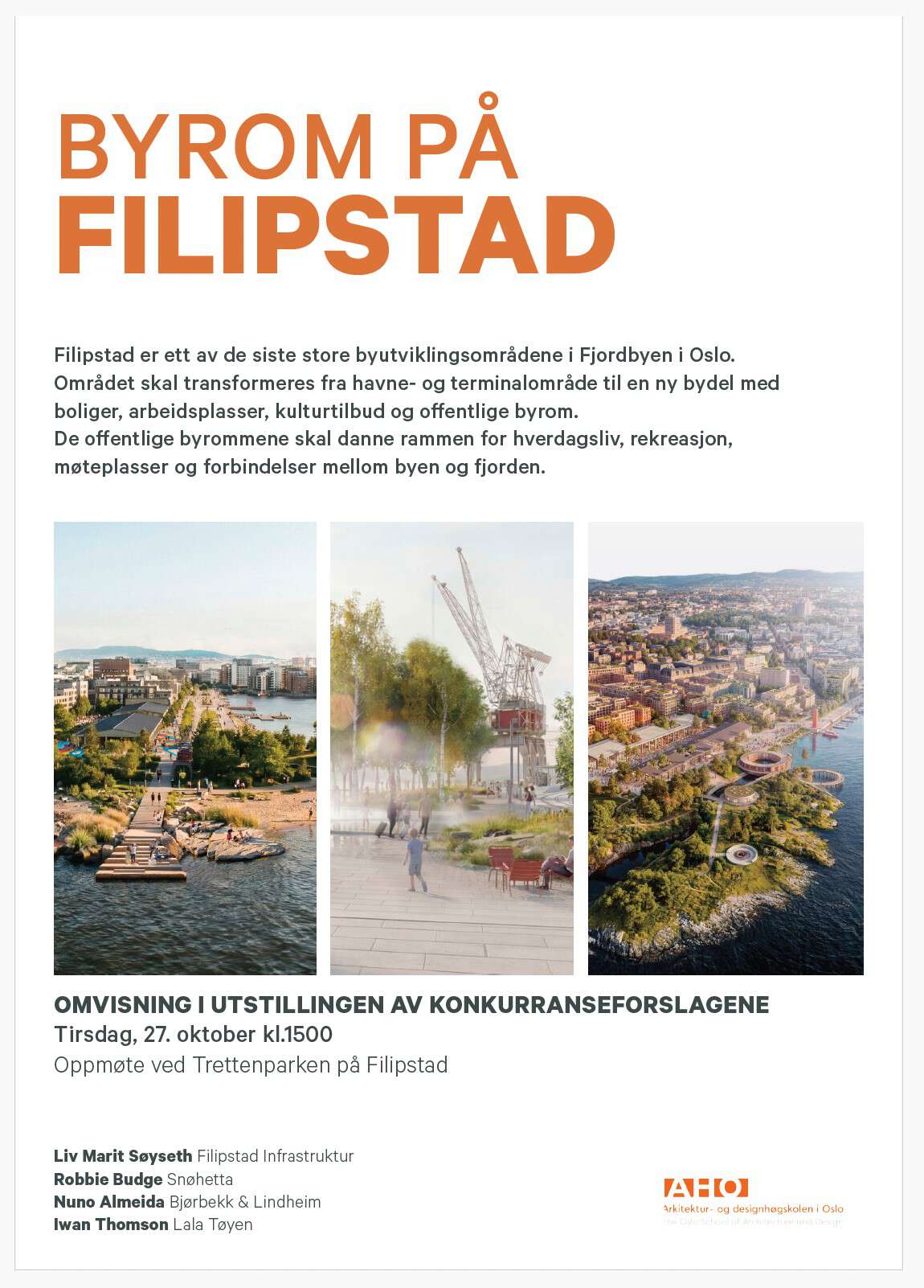Plakat, omvisning, utstilling 