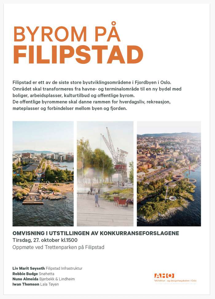 Plakat, omvisning, utstilling 