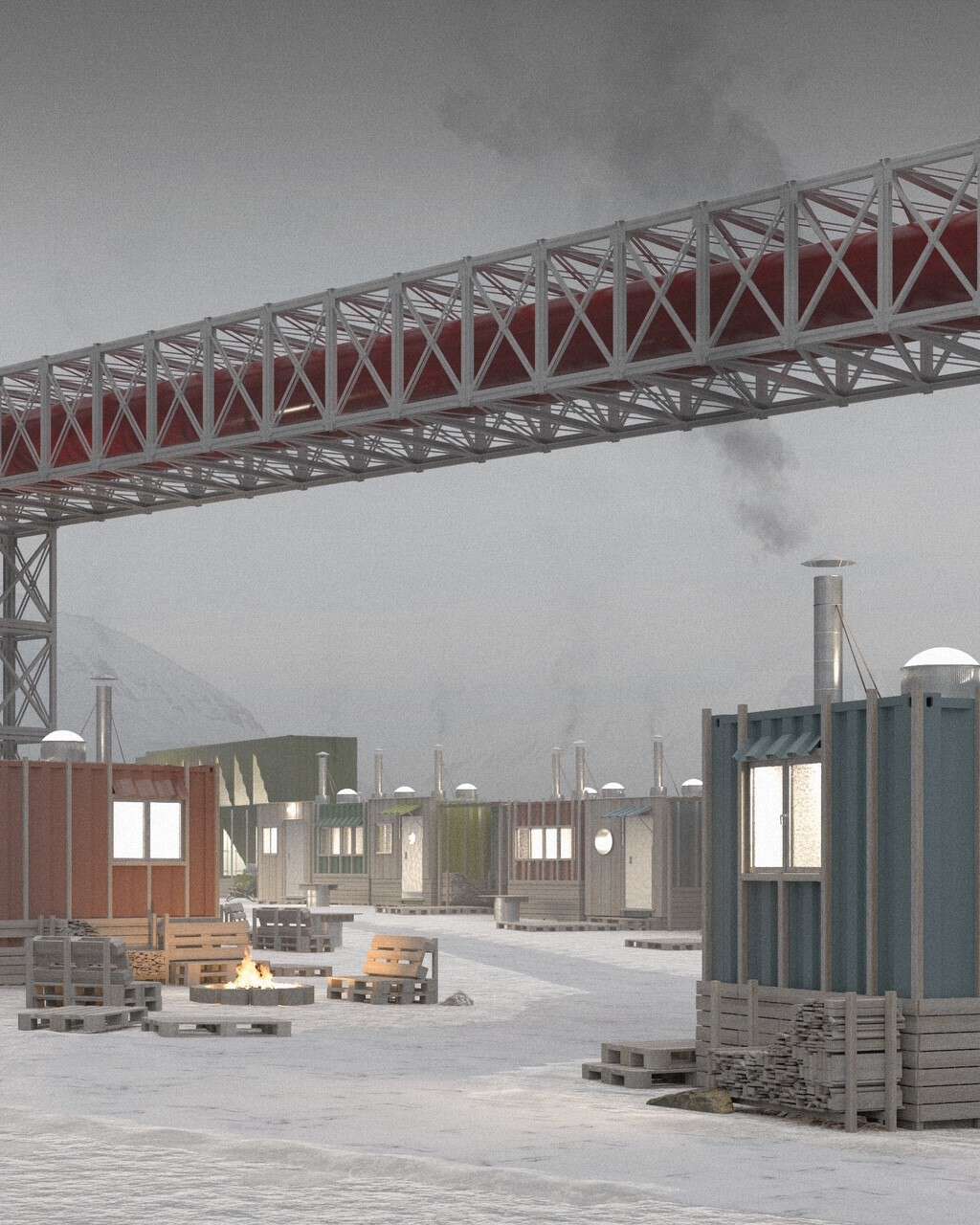 Svalbard, snø, bygning